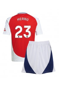 Arsenal Mikel Merino #23 Babyklær Hjemme Fotballdrakt til barn 2024-25 Korte ermer (+ Korte bukser)